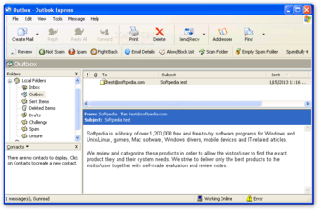 SpamBully for Outlook Express / Windows Mail screenshot