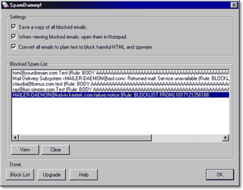 SpamDummy! screenshot 2