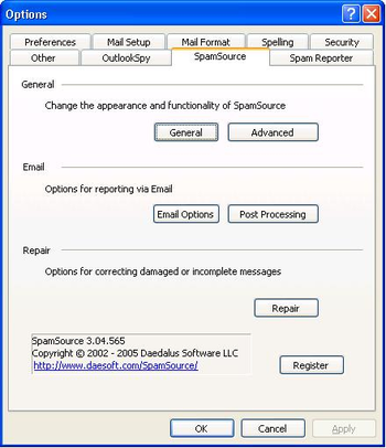 SpamSource screenshot 2