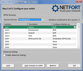 SPAN Port Configurator screenshot 2
