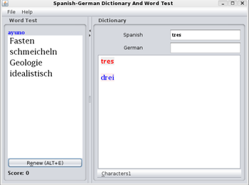 Spanish German Joyful Dictionary screenshot