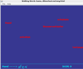 Spanish German Walking Words Game screenshot
