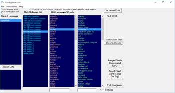 Spanish Wordsgalore.com screenshot