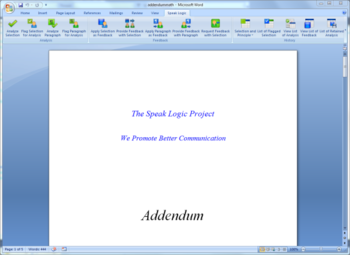 Speak Logic Information Analysis for Microsoft Office screenshot