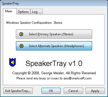 SpeakerTray screenshot