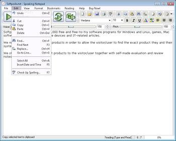 Speaking Notepad screenshot 2