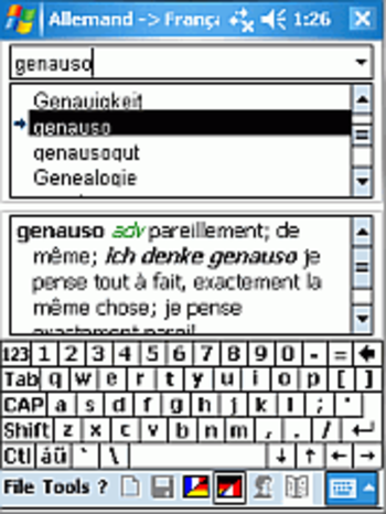 Special Dictionaries English <-> German PPC screenshot