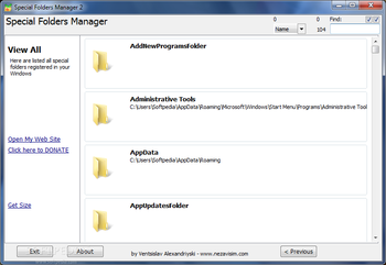 Special Folders Manager (Save Me) screenshot 2
