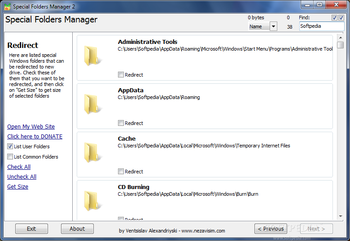 Special Folders Manager (Save Me) screenshot 3