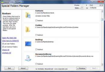 Special Folders Manager (Save Me) screenshot 4