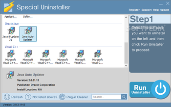 Special Uninstaller screenshot