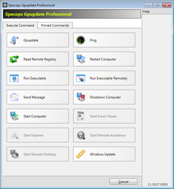 Specops Gpupdate Professional screenshot
