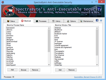 SpectraByte's Anti-Executable Security screenshot 2