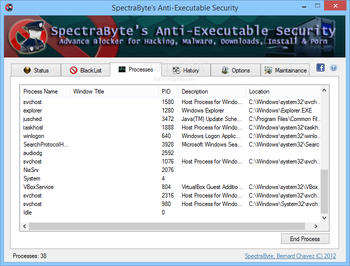 SpectraByte's Anti-Executable Security screenshot 3
