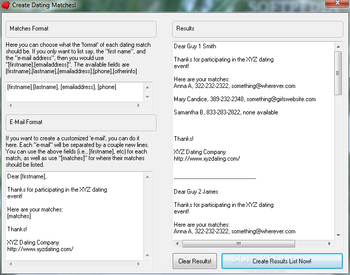 Speed Dating Software screenshot 2