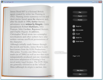 Speed Reading Software: BULLET READ screenshot