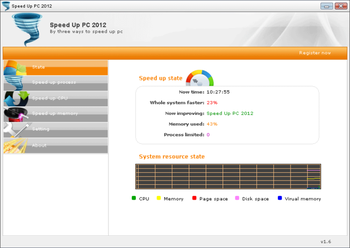 Speed Up PC 2012 screenshot