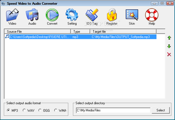 Speed Video to Audio Converter screenshot
