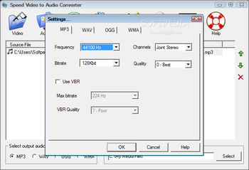 Speed Video to Audio Converter screenshot 2