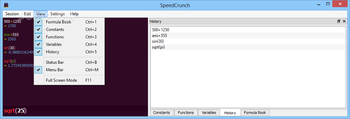 SpeedCrunch screenshot 4