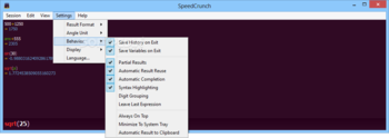 SpeedCrunch screenshot 6