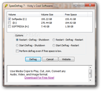 SpeeDefrag screenshot