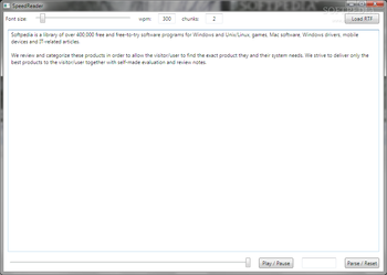 SpeedReader screenshot