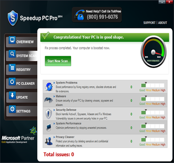 SpeedUpPC Pro screenshot