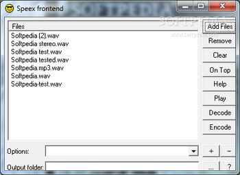 Speex frontend screenshot