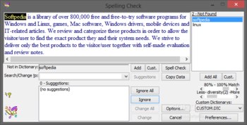 Spelling Check screenshot 2