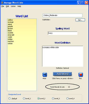 Spelling Depot screenshot