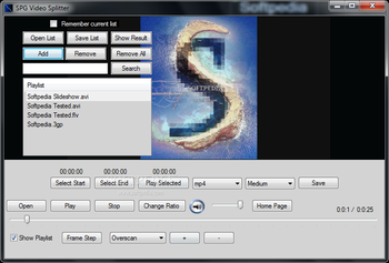 SPG Video Splitter screenshot