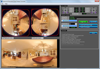 Spherical Panorama Dual Fisheye Converter screenshot