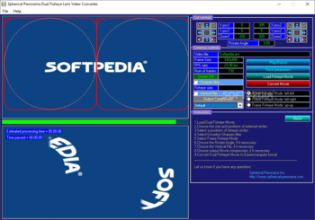 Spherical Panorama Dual Fisheye Lens Video Converter screenshot