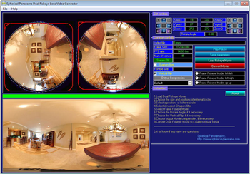 Spherical Panorama Dual Fisheye Video Converter screenshot