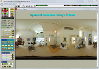Spherical Panorama Fisheye Stitcher screenshot