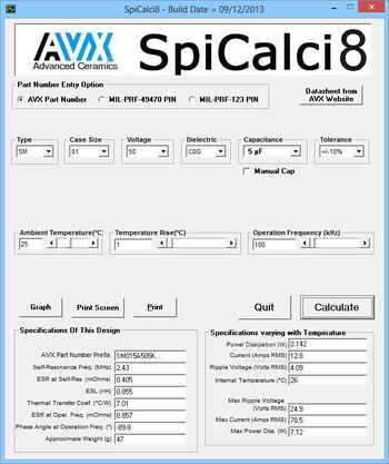 SpiCALCI screenshot