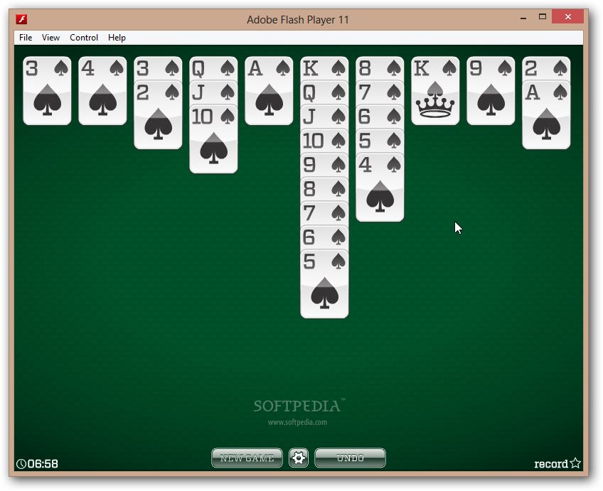microsoft spider solitaire two suits