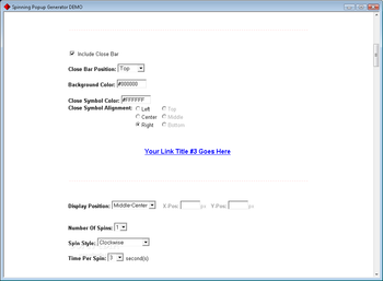 Spinning Popup Generator screenshot 2
