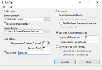 SpinZip screenshot