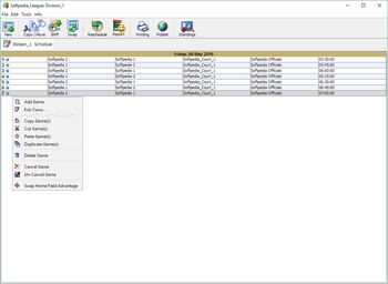 Splendid City Sports Scheduler Lite screenshot 20
