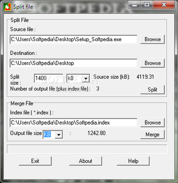 Split File screenshot