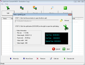 Split Join Convert MOV screenshot