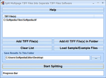 Split Multipage TIFF Files Into Separate TIFF Files Software screenshot