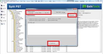 Split PST - Gain Tools screenshot
