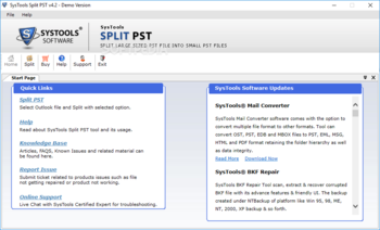 Split PST screenshot