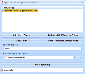 Split XML Into Multiple Files Software screenshot