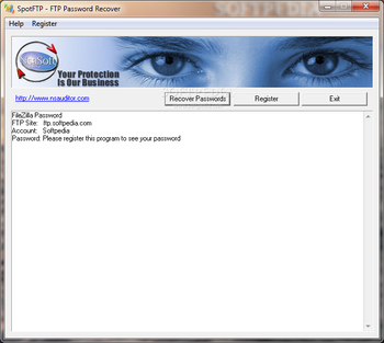 SpotFTP Password Recover screenshot