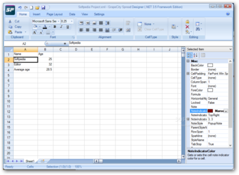 Spread.NET screenshot