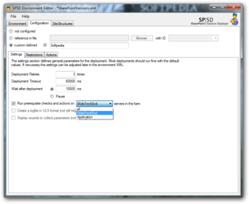 SPSD Environment Editor screenshot 3